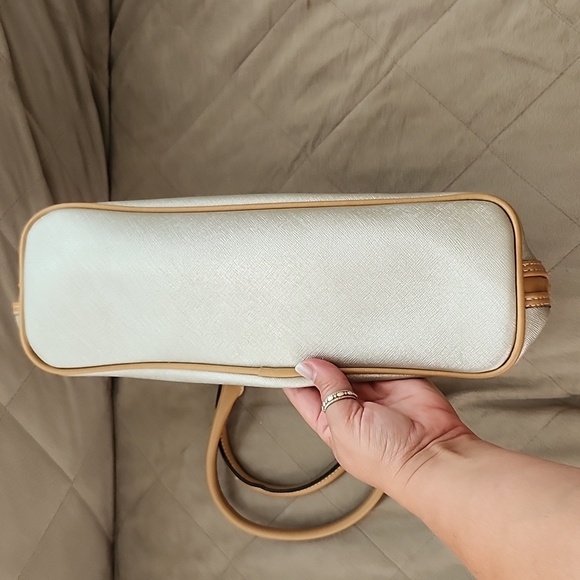 Giani Bernini satchel bag double straps neutral faux leather full zip - Picture 8 of 8